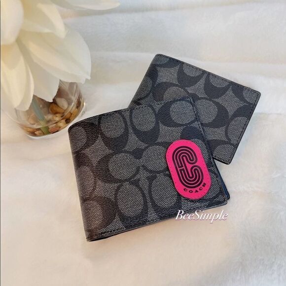 NWT Coach 3 In 1‎ Wallet In Colorblock Signature Canvas With Coach Patch - Picture 3 of 7